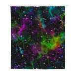 Abstract Dark Galaxy Space Print Polyester Shower Curtain