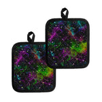 Abstract Dark Galaxy Space Print Pot Holders