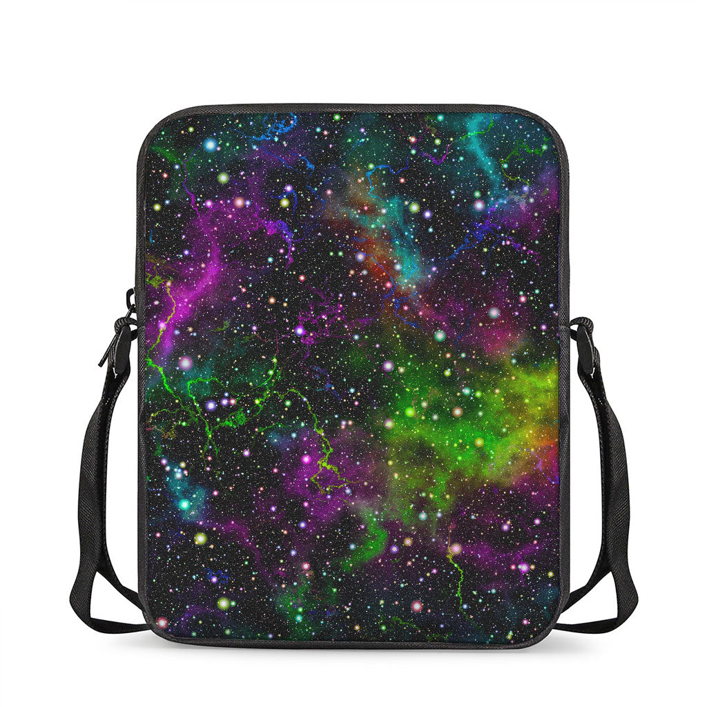 Abstract Dark Galaxy Space Print Rectangular Crossbody Bag