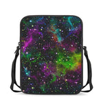 Abstract Dark Galaxy Space Print Rectangular Crossbody Bag