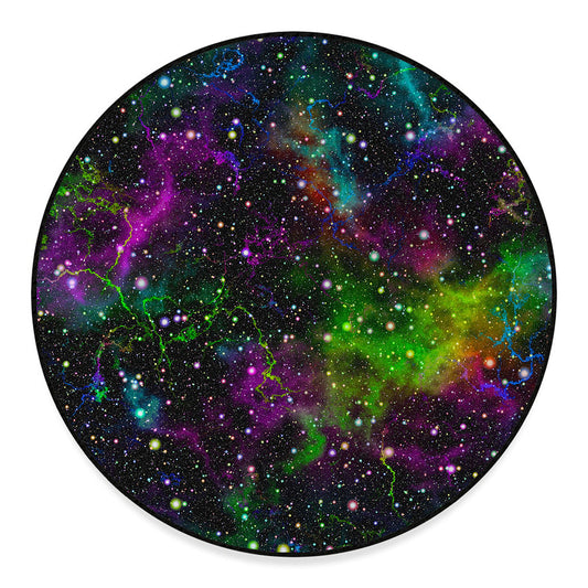 Abstract Dark Galaxy Space Print Round Floor Mat