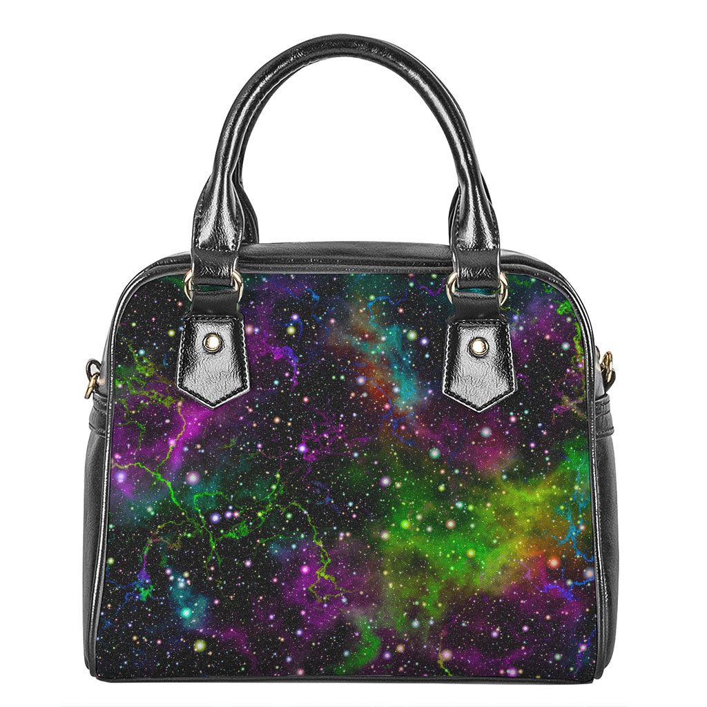 Abstract Dark Galaxy Space Print Shoulder Handbag