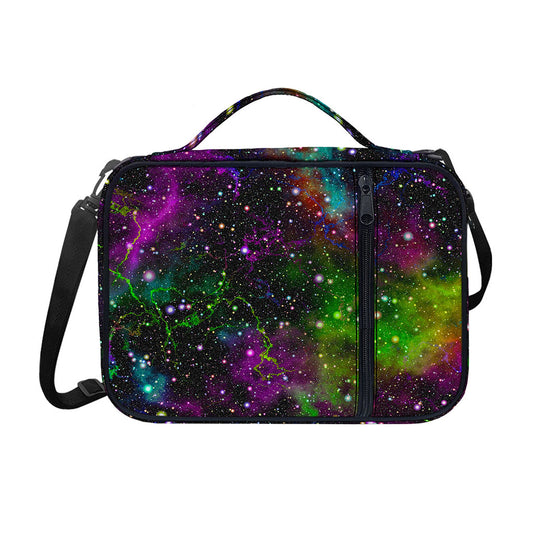Abstract Dark Galaxy Space Print Shoulder Strap Bible Bag