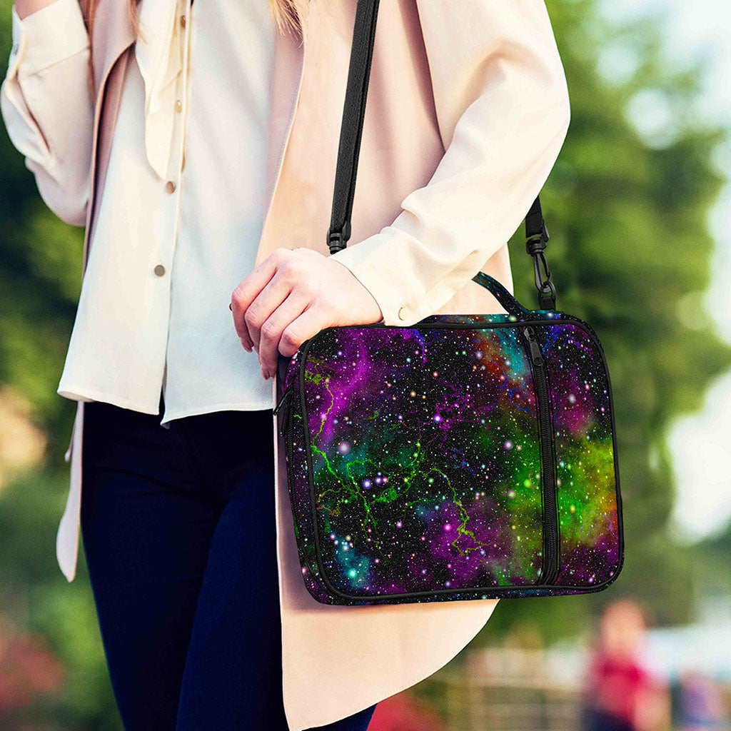 Abstract Dark Galaxy Space Print Shoulder Strap Bible Bag