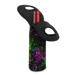 Abstract Dark Galaxy Space Print Single Neoprene Wine Tote