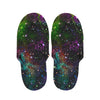 Abstract Dark Galaxy Space Print Slippers