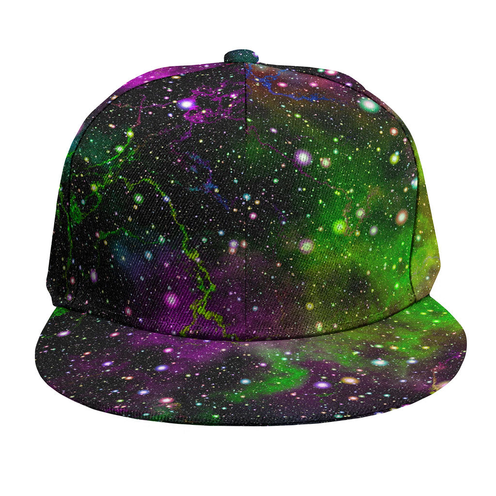 Abstract Dark Galaxy Space Print Snapback Cap