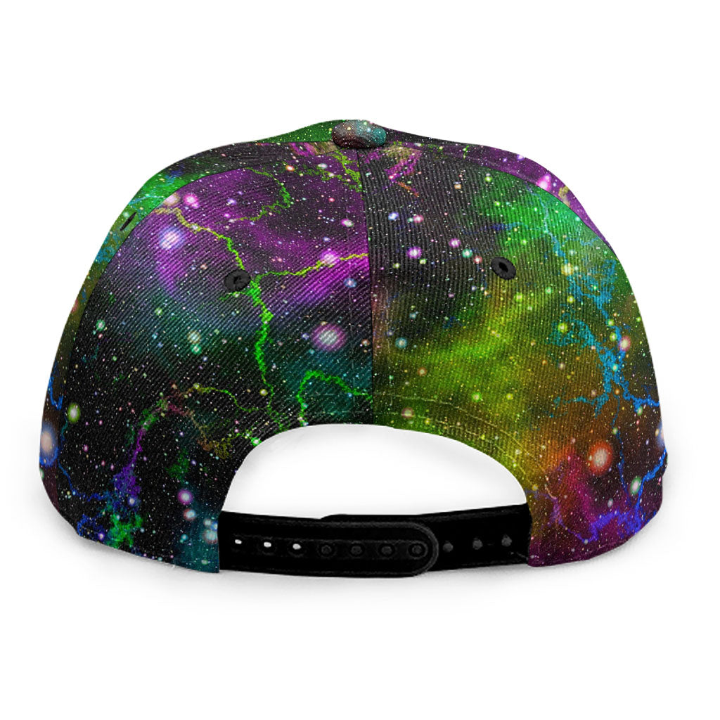 Abstract Dark Galaxy Space Print Snapback Cap