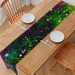 Abstract Dark Galaxy Space Print Table Runner