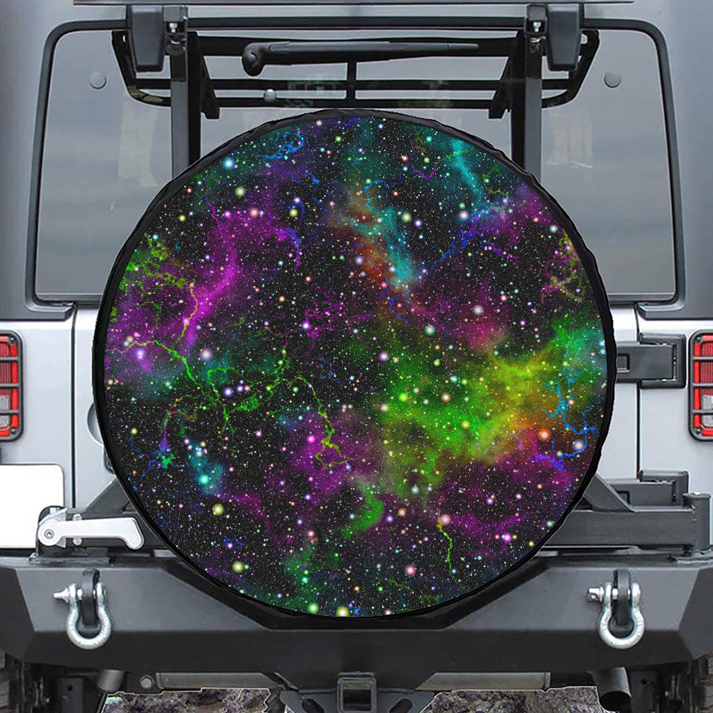 Abstract Dark Galaxy Space Print Tire Cover