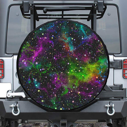 Abstract Dark Galaxy Space Print Tire Cover