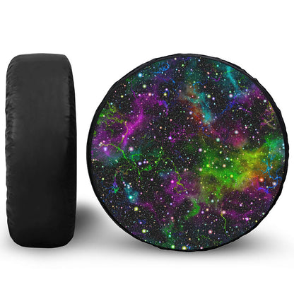 Abstract Dark Galaxy Space Print Tire Cover