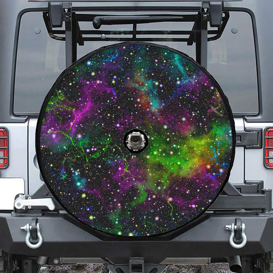 Abstract Dark Galaxy Space Print Tire Cover With Camera Hole