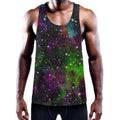 Abstract Dark Galaxy Space Print Men's Workout Tank Top