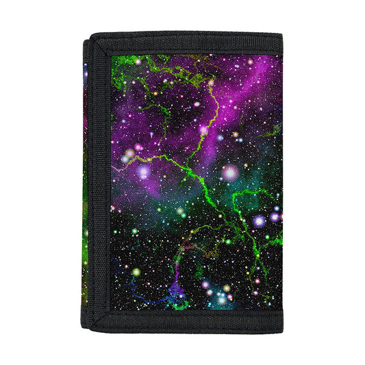 Abstract Dark Galaxy Space Print Trifold Wallet