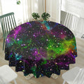 Abstract Dark Galaxy Space Print Waterproof Round Tablecloth