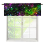 Abstract Dark Galaxy Space Print Window Valance