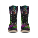 Abstract Dark Galaxy Space Print Winter Boots