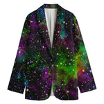 Abstract Dark Galaxy Space Print Women's Blazer
