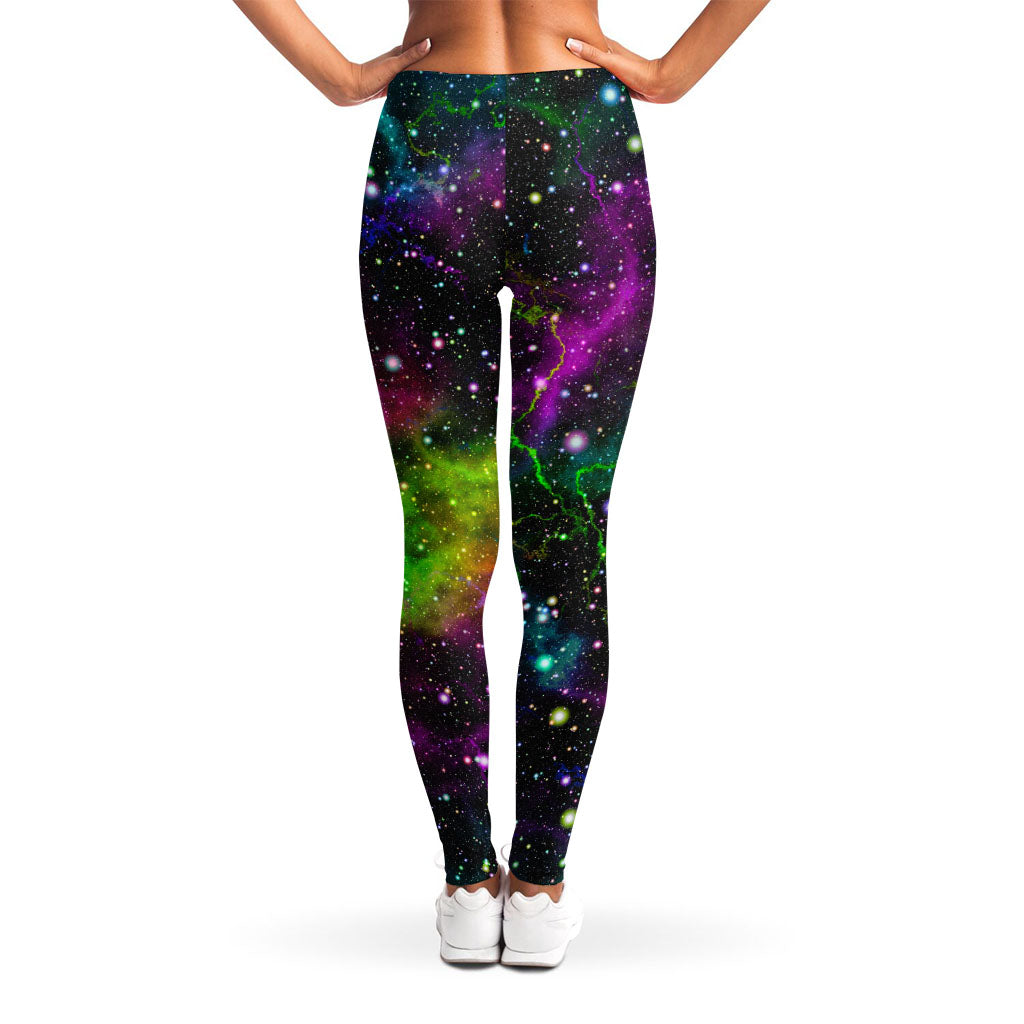 Abstract Dark Galaxy Space Print Women's Leggings