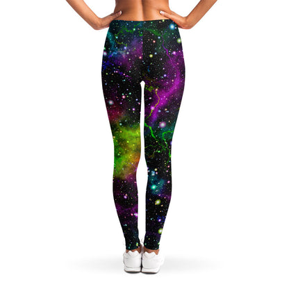 Abstract Dark Galaxy Space Print Women's Leggings