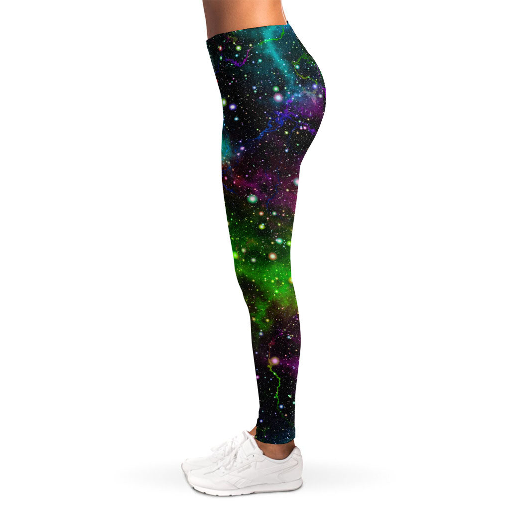 Abstract Dark Galaxy Space Print Women's Leggings