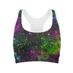 Abstract Dark Galaxy Space Print Women's Sports Bra
