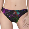 Abstract Dark Galaxy Space Print Women's Thong