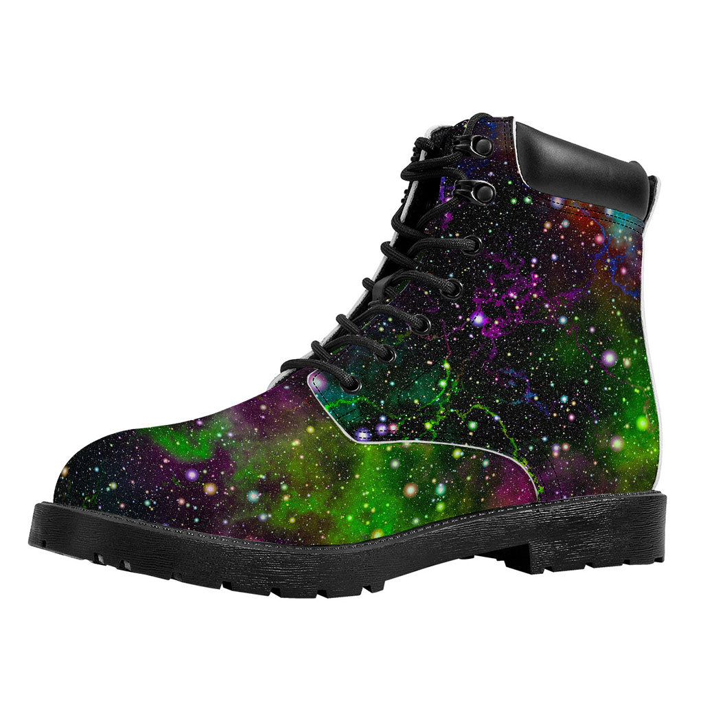 Abstract Dark Galaxy Space Print Work Boots