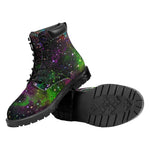 Abstract Dark Galaxy Space Print Work Boots