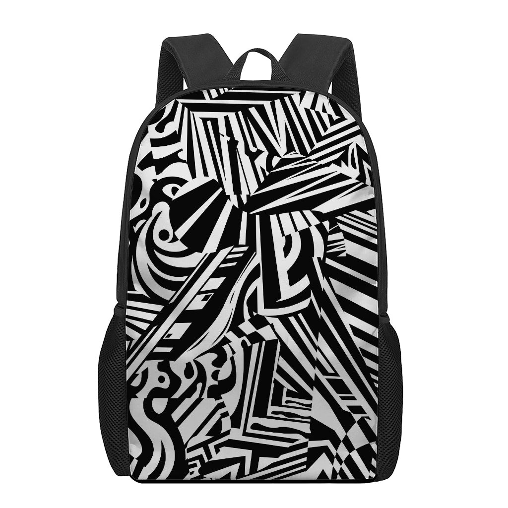 Abstract Dazzle Pattern Print 17 Inch Backpack