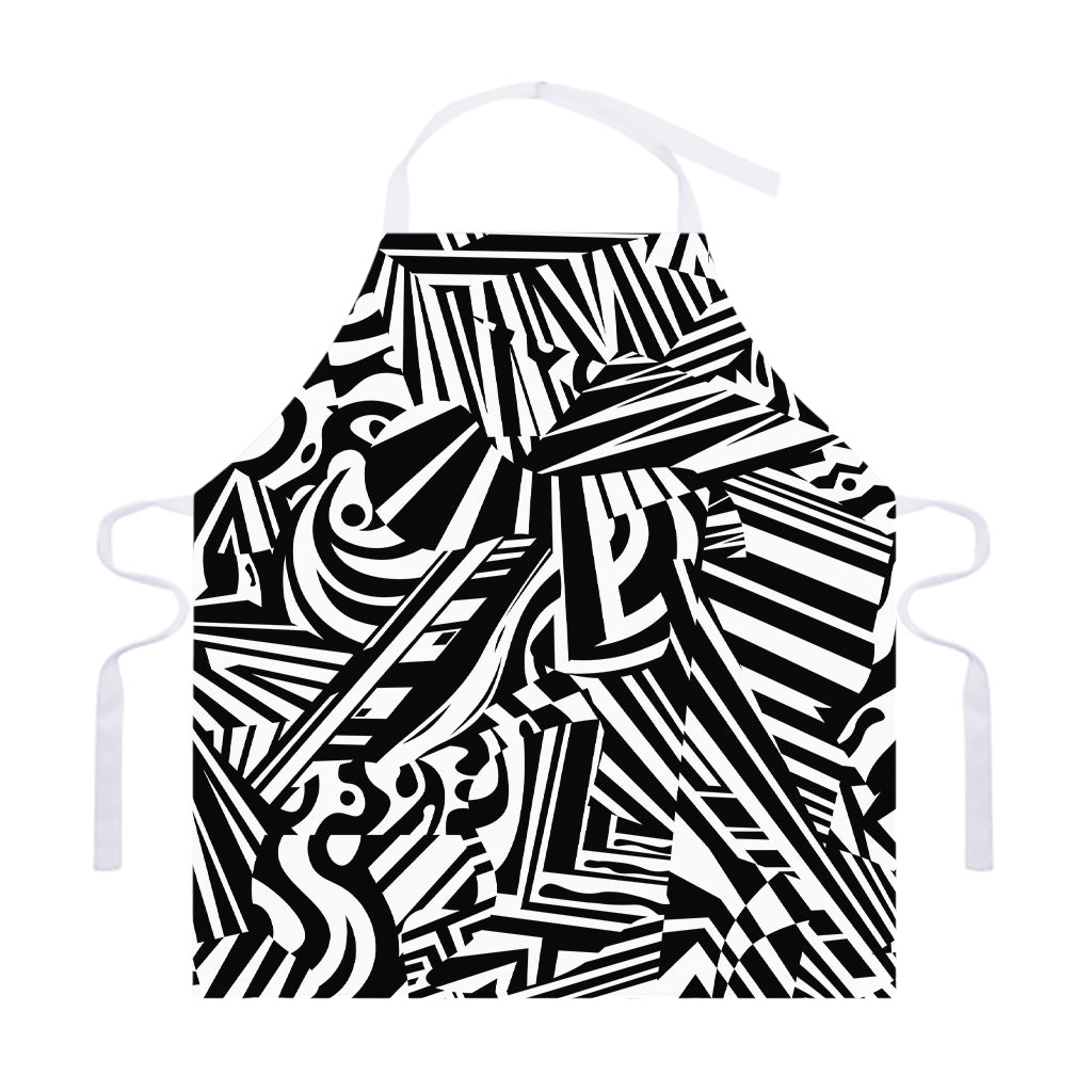 Abstract Dazzle Pattern Print Adjustable Apron
