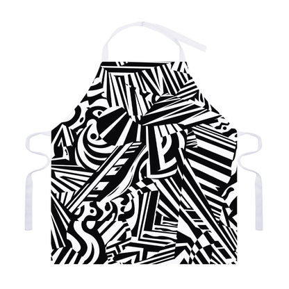 Abstract Dazzle Pattern Print Adjustable Apron