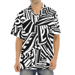 Abstract Dazzle Pattern Print Aloha Shirt