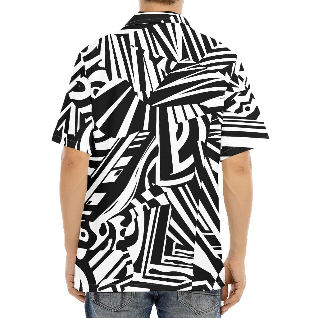 Abstract Dazzle Pattern Print Aloha Shirt