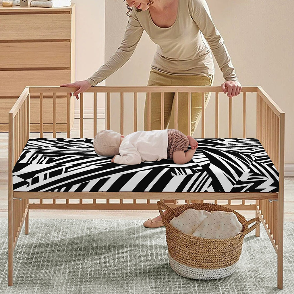 Abstract Dazzle Pattern Print Baby Crib Sheet