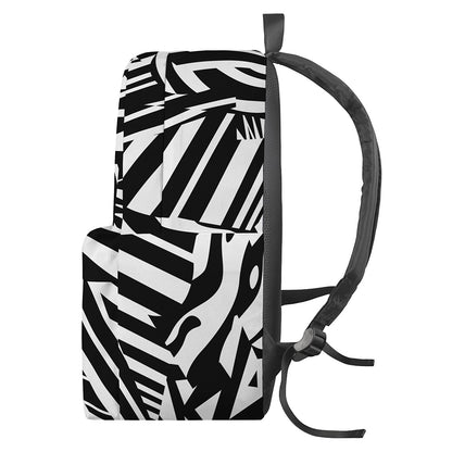 Abstract Dazzle Pattern Print Backpack