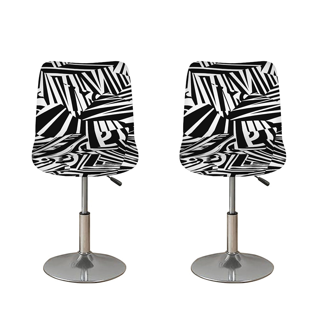 Abstract Dazzle Pattern Print Bar Stool Covers