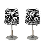 Abstract Dazzle Pattern Print Bar Stool Covers