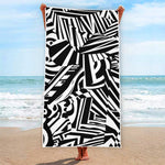 Abstract Dazzle Pattern Print Beach Towel