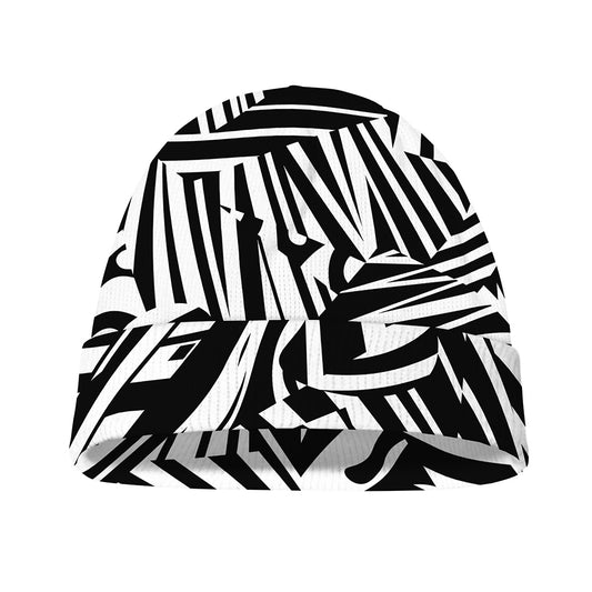 Abstract Dazzle Pattern Print Beanie