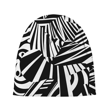 Abstract Dazzle Pattern Print Beanie