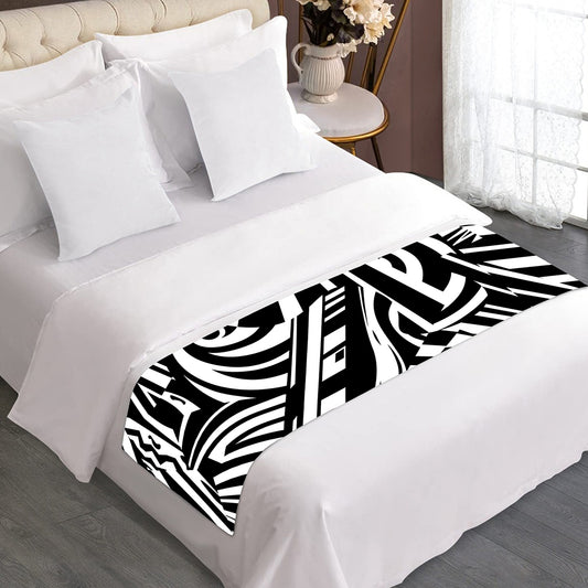 Abstract Dazzle Pattern Print Bed Runner