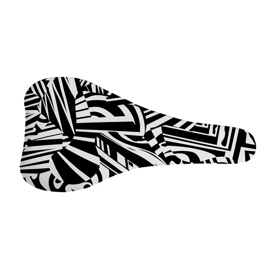 Abstract Dazzle Pattern Print Bicycle Seat Cover