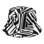 Abstract Dazzle Pattern Print Bucket Hat