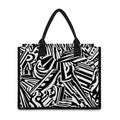 Abstract Dazzle Pattern Print Canvas Tote Bag