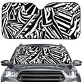 Abstract Dazzle Pattern Print Car Windshield Sun Shade
