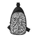 Abstract Dazzle Pattern Print Sling Bag