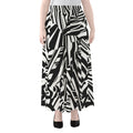 Abstract Dazzle Pattern Print Chiffon Maxi Skirt