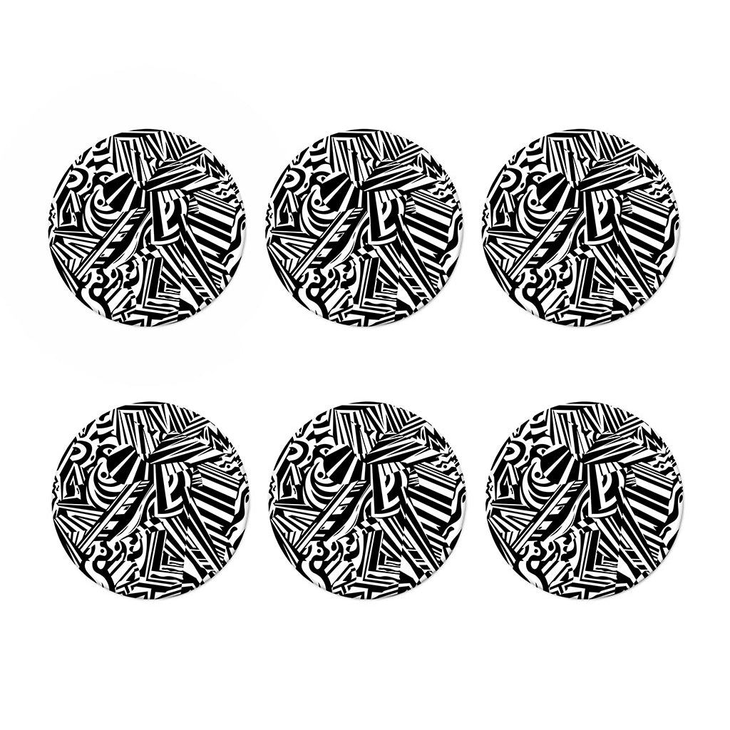Abstract Dazzle Pattern Print Coaster Set